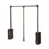 CHALKE Telescopic Hanger Pull-Down Wardrobe Trolley, Damping Cache Cloakroom Storage Bracket, Adjustable Width Fits Most Wardrobes (Size : 600-830mm) view 1