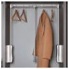 CHALKE Telescopic Hanger Pull-Down Wardrobe Trolley, Damping Cache Cloakroom Storage Bracket, Adjustable Width Fits Most Wardrobes, Load Capacity 20KG (Size : 830-1150mm) view 1