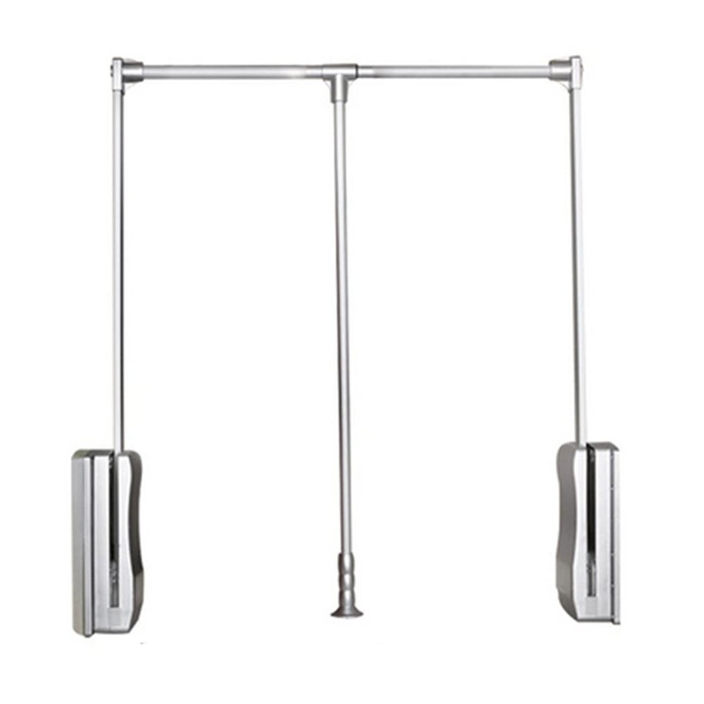 CHALKE Pull-Down Closet Rail, Adjustable Width with Telescopic Handle and Mounting Hardware, Space-Saving Storage System, Load Capacity 20KG (Size : 830-1150mm)