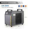 Cloudray 6L Industrial CO2 Laser Water Chiller 0.61HP CW5200 Precise Thermostat Recirculating CO2 Industrial Laser Chiller for 60W 70W 80W 90W 100W 120W 130W 150W CO2 Engraving Machine Cooling Machine view 2