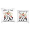 30 Birthday Making the world a better place since 1994 Throw Pillow view 3