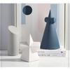 KIZQYN Table Desktop Decor Simple Modern Cylinder White Three-Dimensional Ceramic Table Top Decoration TV Cabinet Porch Interior Decoration Statue Ornament view 4