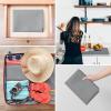 FLASLD Heat Resistant Mat for Air Fryer Site on, Fireproof Silicone Mats for Kitchen Counter, Countertop Protector, No-slip and Waterproof (16"X24", Gray) view 4
