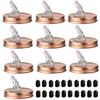 Mason Jar Pour Spouts. free flow Mason Jar Pour Spouts, mason jar for spout regular mouth size 70mm dispenser germination cover. Suitable for any liquid. Leak-Proof 10-Pack + 20 Black Lid Caps (10 view 1