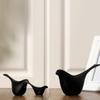 Homoyoyo 3pcs Elegant Black Resin Bird Ornament Chic Desktop Decor for Home Office Living Spaces for Bird and Aesthetic Photo Props Small Decorative Figurine view 2
