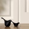 Homoyoyo 3pcs Elegant Black Resin Bird Ornament Chic Desktop Decor for Home Office Living Spaces for Bird and Aesthetic Photo Props Small Decorative Figurine view 3