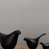 Homoyoyo 3pcs Elegant Black Resin Bird Ornament Chic Desktop Decor for Home Office Living Spaces for Bird and Aesthetic Photo Props Small Decorative Figurine view 4
