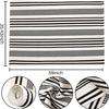 Black and White Outdoor Rug 3'x 5' Front Porch Rug Cotton Hand-Woven Striped Rug Machine Washable Indoor/Outdoor Area Rug Front Door Floor Mat for Farmhouse/Layered Door Mats/Living Room/Entryway view 2