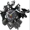 12 Inch Round Wall Clock Wild Animals Vinyl Wall Clock Deer Wolf Bear Ox Wildlife Nature Laser Cut Wall Watch Living Room Decor Artwork view 2