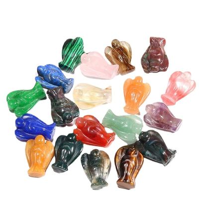 RICHRAIN 50PCS Bulk Crystals Wholesale Clearance Crystal and Healing Angel Figurines Pocket Angels (50 PCS Lot0.78inch)