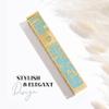 SURI Mezuzah for Door with Scroll, 6 Inch Gold and Blue Mezuzah Case with Non Kosher Scroll Inside, Fits a 5 Inch Scroll, Includes Adhesive and Gift Box view 3