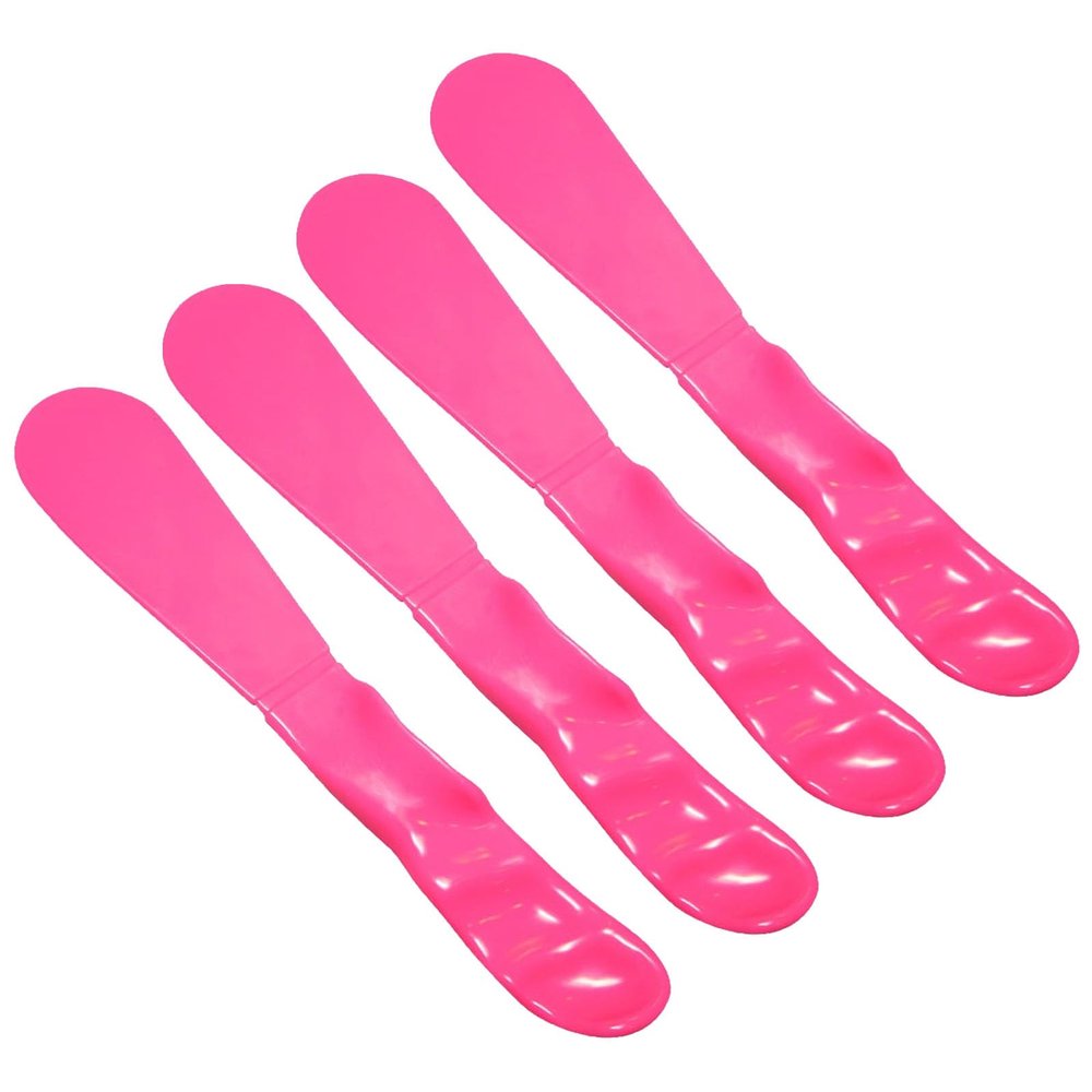 4PCS Autoclavable 7.5 Handle Spatula, Dental Straight Spatula, Dental Alginator Mixer, Mixing Spatula Alginate Spatula Plaster Spatula 4 Pink