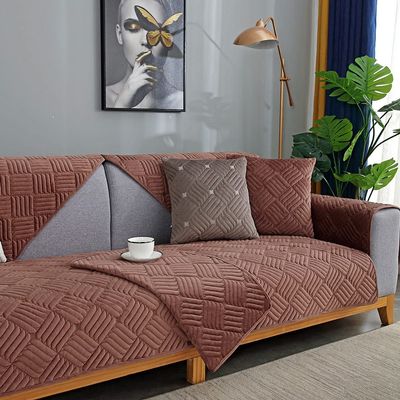 Anti-slip Furniture Protective Cover Backing And Armrest Sold Separately Sofa Throw Slipcover Multi-size Sectional Sofa Throw Cover Pad For Our Sectional Couch,A Bench And A Chair-C 43x94inch(110x240c