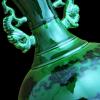 KIZQYN Flower Vase Ceramic Vase New Chinese Style Retro Green Porcelain Vases 12.8 Inch Hand Painting Stoneware Decor Flower Vase Home Living Room Decoration Vase for Decor view 4