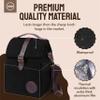 ASEBBO Insulated Lunch Bag for Women & Men - Reusable & Leak Proof Lunch Box Cooler Bag for Work, Beach, Travel for Adults with Shoulder Strap, Father's Day Gift - Waxed Canvas (Black) - Reusable Bag view 2