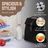 ASEBBO Insulated Lunch Bag for Women & Men - Reusable & Leak Proof Lunch Box Cooler Bag for Work, Beach, Travel for Adults with Shoulder Strap, Father's Day Gift - Waxed Canvas (Black) - Reusable Bag view 4