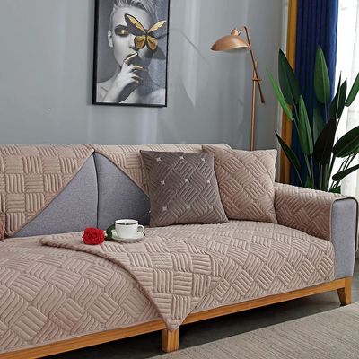 Anti-slip Furniture Protective Cover Backing And Armrest Sold Separately Sofa Throw Slipcover Multi-size Sectional Sofa Throw Cover Pad For Our Sectional Couch,A Bench And A Chair-A 43x94inch(110x240c