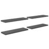 YAFF 4 pcs Floating Shelves Wall Mounted Living Room Decor Floating Wall Shelves High Gloss Gray Wall Decor Display Shelves for Bedroom, Living Room, Office 47.2"x9.3"x1.5" MDF view 3