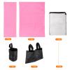 PATIKIL Director Chair Accessories Set, 5in1 Set Makeup Chair Canvas Replacement Kit and Portable Side Storage Bags, Hanging Mesh Bag, Pink view 4