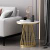 ARZARF Round Side Table Bedroom Bedside Table Office Decorative Slate Coffee Table Home Living Room Sofa Small Coffee Table (Size : Small) view 2