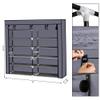 7 Tier Shoe Rack with Dustproof Cover, 36 Pairs Portable Vertical Double Row Shoe Rack Storage Organizer with Nonwoven Fabric Cover Cabinet for Closet & Entryway, Gray view 3
