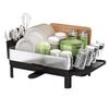 BOOSINY Stainless Steel Dish Drying Rack, Dish Racks for Kitchen Counter, Rust Proof Dish Drainer and Drainboard Set, Small Dryer with Drainage, Utensil Holder and Cup Holder view 1