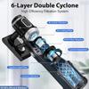 VYKLO V12 Cordless Vacuum Cleaner, 400W 65Mins Cordless Stick Vacuum Powerful Suction, LED Touch Display, Rechargeable Wireless Handheld Lightweight Vacuum for Home, Hard Floors, Carpet, Car, Pet Hair view 3
