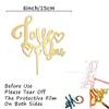 Love You Wedding Cake Topper Word Art Cake Topper Gift For Brides Mr&Mrs Rustic Cake Decor Bridal Shower Anniversary Party Decoration Cake Supplies view 1