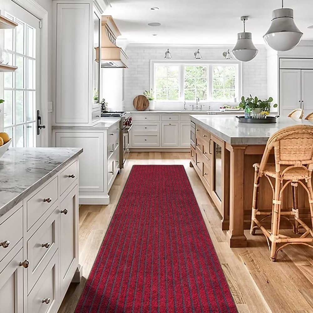 Gotohipi Runner Rug 4'x60'Indoor Outdoor Utility Carpet,Area Rugs with Non Slip Rubber Backing for Hallway Kitchen Entryway Balcony Garage Stair Laundry Room