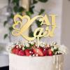 At Last Wedding Cake Topper Art Font Wedding Cake Toppers Gift For Bride Groom Word Art Cake Decor Bridal Shower Anniversary Party Decoration Cake Supplies