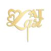 At Last Wedding Cake Topper Art Font Wedding Cake Toppers Gift For Bride Groom Word Art Cake Decor Bridal Shower Anniversary Party Decoration Cake Supplies view 2