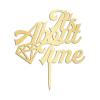 It's About Time Cake Topper Gift For Bride Groom Monogram Wedding Cake Decor Custom Wedding Cake Toppers Bridal Shower Anniversary Engagement Party Decoration Cake Supplies view 2