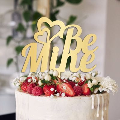 Be Mine Wedding Cake Toppers Gift For Bride Groom Couple Wedding Cake Topper Romance Wedding Rustic Cake Decor Bridal Shower Anniversary Engagement Party Decoration Cake Supplies