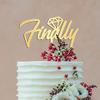 Finally Cake Toppers Gift For Bride Groom Elegant Wedding Rustic Cake Decor Romance Wedding Cake Topper Engagement Bridal Shower Party Decoration Cake Supplies view 2