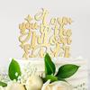 Love You Cake Toppers Gift For Bride Groom Modern Wedding Cake Toppers Wedding Wedding Rustic Cake Decor Anniversary Engagement Bridal Shower Party Decoration Cake Supplies view 3