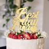 Best Day Ever Cake Topper Gift For Bride Groom Word Art Cake Decor Custom Cake Toppers Anniversary Engagement Party Decoration Cake Supplies