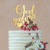 God Gave Me You Wedding Cake Toppers Gift For Bride Groom Romance Wedding Cake Topper Funny Wedding Rustic Cake Decor Bridal Shower Anniversary Engagement Party Decoration Cake Supplies view 4