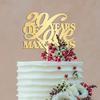 Anniversary Custom Year Cake Topper Personalized Wedding Cake Toppers Gift For Bride Groom Word Art Cake Decor Anniversary Engagement Party Decoration Cake Supplies view 3
