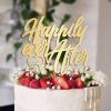 Happily Ever After Cake Toppers Gift For Bride Groom Romance Wedding Cake Toppers Wedding Wedding Rustic Cake Decor Anniversary Bridal Shower Party Decoration Cake Supplies view 1
