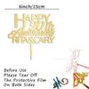 Anniversary Custom Year Wedding Cake Topper Couple Wedding Cake Toppers Gift For Bride Groom Word Art Rustic Cake Decor Bridal Shower Anniversary Party Decoration Cake Supplies view 2