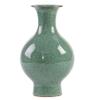 11.2Inches Chinese Ceramic Art Handmade Antique ice Crack Glaze Chinese vases Big China Porcelain Flower Bottle Green Vase for Flowers Home Decoration view 1