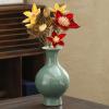 11.2Inches Chinese Ceramic Art Handmade Antique ice Crack Glaze Chinese vases Big China Porcelain Flower Bottle Green Vase for Flowers Home Decoration view 2
