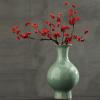 11.2Inches Chinese Ceramic Art Handmade Antique ice Crack Glaze Chinese vases Big China Porcelain Flower Bottle Green Vase for Flowers Home Decoration view 3