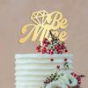 Be Mine Wedding Cake Toppers Custom Cake Topper Gift For Bride Groom Monogram Rustic Cake Decor Anniversary Engagement Bridal Shower Party Decoration Cake Supplies view 2