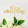 Happy Anniversary Wedding Cake Topper Gift For Bride Groom Funny Wedding Cake Toppers Elegant Cake Decor Engagement Anniversary Bridal Shower Party Decoration Cake Supplies view 4