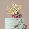 At Last Wedding Cake Topper Gift For Bride Groom Art Font Wedding Cake Toppers Monogram Wedding Rustic Cake Decor Anniversary Engagement Bridal Shower Party Decoration Cake Supplies view 3