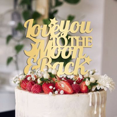Love You Cake Topper Gift For Bride Groom Romance Wedding Cake Toppers Wedding Rustic Cake Decor Engagement Anniversary Party Decoration Cake Supplies