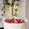 Be Mine Wedding Cake Topper Art Font Cake Toppers Gift For Bride Groom Elegant Rustic Cake Decor Engagement Anniversary Party Decoration Cake Supplies