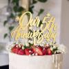 Anniversary Custom Year Wedding Cake Toppers Gift For Bride Groom Couple Wedding Rustic Cake Decor Monogram Wedding Cake Topper Engagement Bridal Shower Party Decoration Cake Supplies