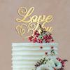 Love You Wedding Cake Toppers Monogram Wedding Cake Topper Gift For Bride Groom Elegant Cake Decor Bridal Shower Engagement Party Decoration Cake Supplies view 2